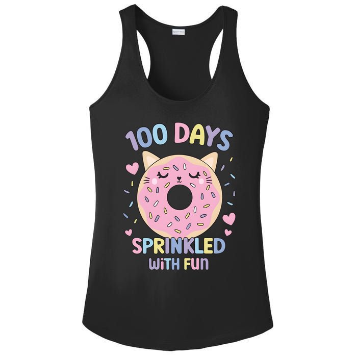 100 Days Sprinkled With Fun Donut School Ladies PosiCharge Competitor Racerback Tank