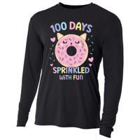 100 Days Sprinkled With Fun Donut School Cooling Performance Long Sleeve Crew