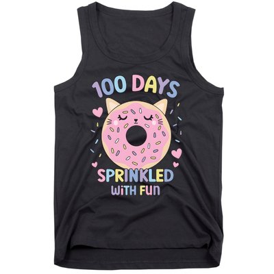 100 Days Sprinkled With Fun Donut School Tank Top