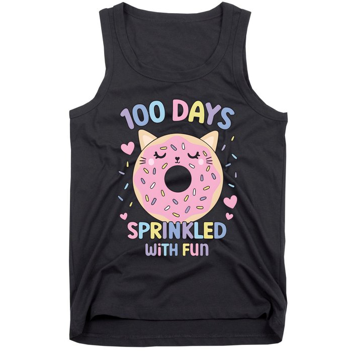 100 Days Sprinkled With Fun Donut School Tank Top