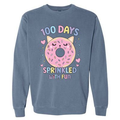 100 Days Sprinkled With Fun Donut School Garment-Dyed Sweatshirt