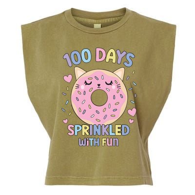 100 Days Sprinkled With Fun Donut School Garment-Dyed Women's Muscle Tee