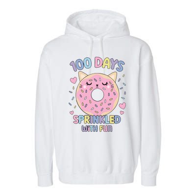 100 Days Sprinkled With Fun Donut School Garment-Dyed Fleece Hoodie