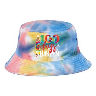 100 Days Sharper Teacher Student Tie Dye Newport Bucket Hat