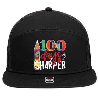 100 Days Sharper Teacher Student 7 Panel Mesh Trucker Snapback Hat