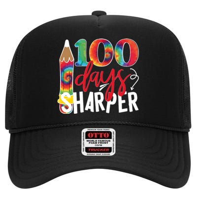 100 Days Sharper Teacher Student High Crown Mesh Back Trucker Hat