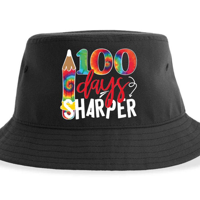 100 Days Sharper Teacher Student Sustainable Bucket Hat