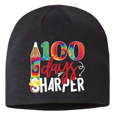 100 Days Sharper Teacher Student Sustainable Beanie