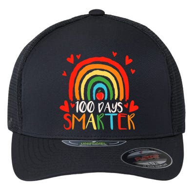 100 Days Smarter 100th Day Of School Teachers Gift Flexfit Unipanel Trucker Cap