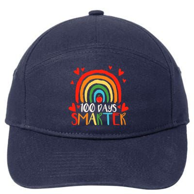 100 Days Smarter 100th Day Of School Teachers Gift 7-Panel Snapback Hat