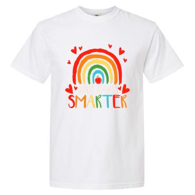 100 Days Smarter 100th Day Of School Teachers Gift Garment-Dyed Heavyweight T-Shirt