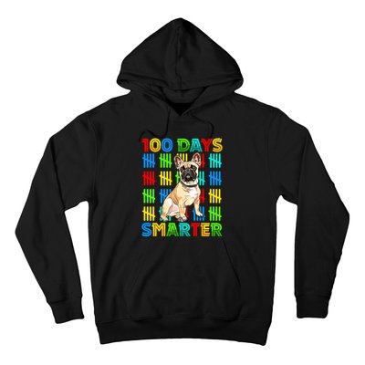 100 Days Smarter Frenchie Dog Lovers 100 Days Of School Hoodie