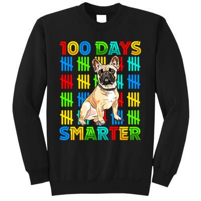 100 Days Smarter Frenchie Dog Lovers 100 Days Of School Sweatshirt