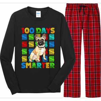 100 Days Smarter Frenchie Dog Lovers 100 Days Of School Long Sleeve Pajama Set