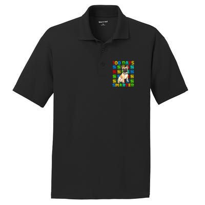 100 Days Smarter Frenchie Dog Lovers 100 Days Of School PosiCharge RacerMesh Polo