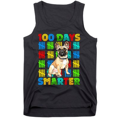 100 Days Smarter Frenchie Dog Lovers 100 Days Of School Tank Top