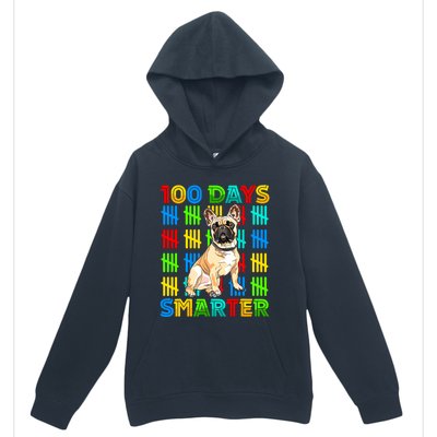 100 Days Smarter Frenchie Dog Lovers 100 Days Of School Urban Pullover Hoodie