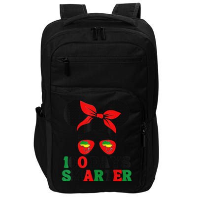 100 Days Smarter Afro Messy Bun Black History Month Impact Tech Backpack