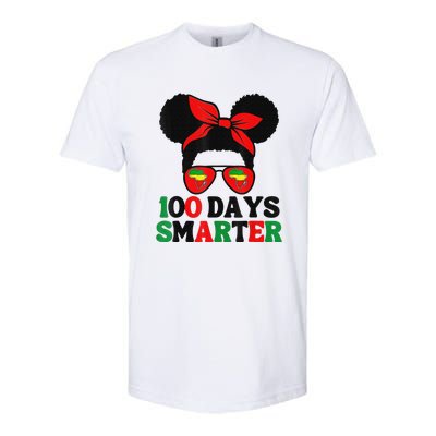 100 Days Smarter Afro Messy Bun Black History Month Softstyle® CVC T-Shirt