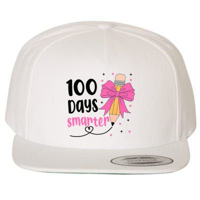 100 Days Smarter 100th Day Of School Wool Snapback Cap
