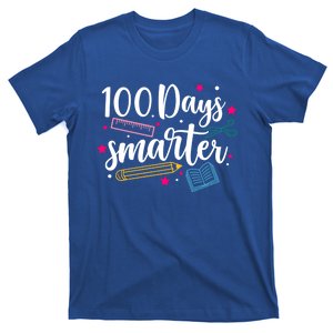 100 Days Smarter Happy 100 Days Of School Brighter Sharper Funny Gift T-Shirt