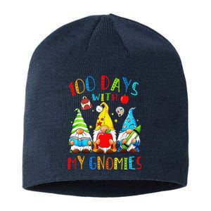 100 Days Smarter Gnome Teachers Students Happy 100 Days Sustainable Beanie