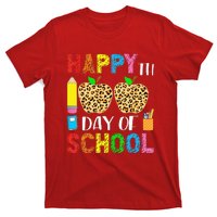 100 Days Smarter Teacher Student Leopard Happy 100 Days T-Shirt