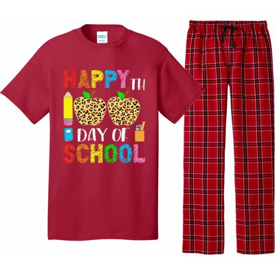 100 Days Smarter Teacher Student Leopard Happy 100 Days Pajama Set