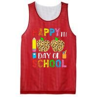 100 Days Smarter Teacher Student Leopard Happy 100 Days Mesh Reversible Basketball Jersey Tank