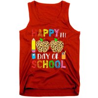 100 Days Smarter Teacher Student Leopard Happy 100 Days Tank Top