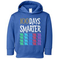 100 Days Smarter Happy 100th Day Of School Student Teacher Gift Toddler Hoodie