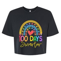 100 Days Smarter Rainbow Bella+Canvas Jersey Crop Tee