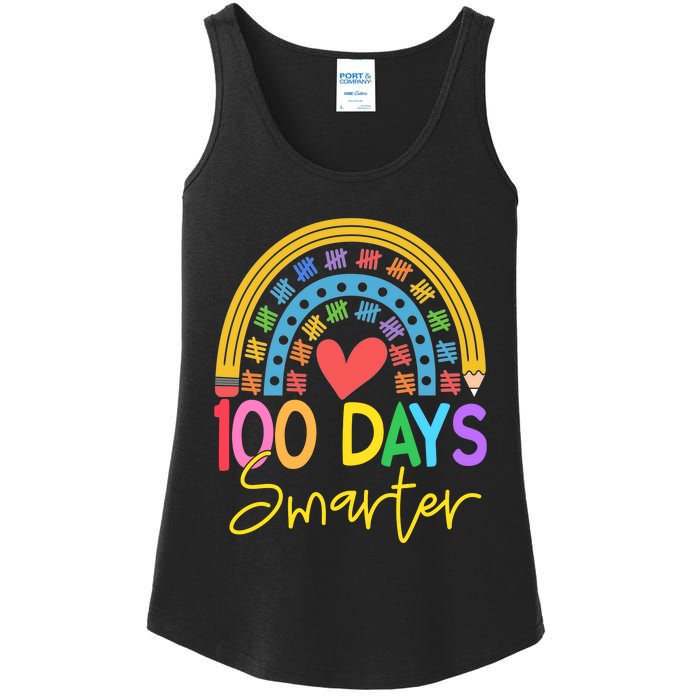 100 Days Smarter Rainbow Ladies Essential Tank