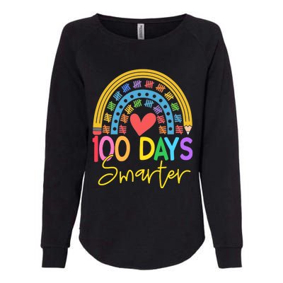 100 Days Smarter Rainbow Womens California Wash Sweatshirt