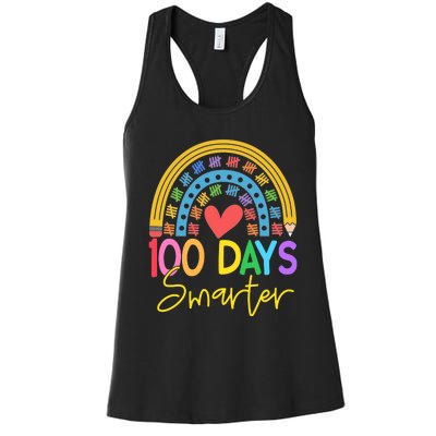 100 Days Smarter Rainbow Women's Racerback Tank