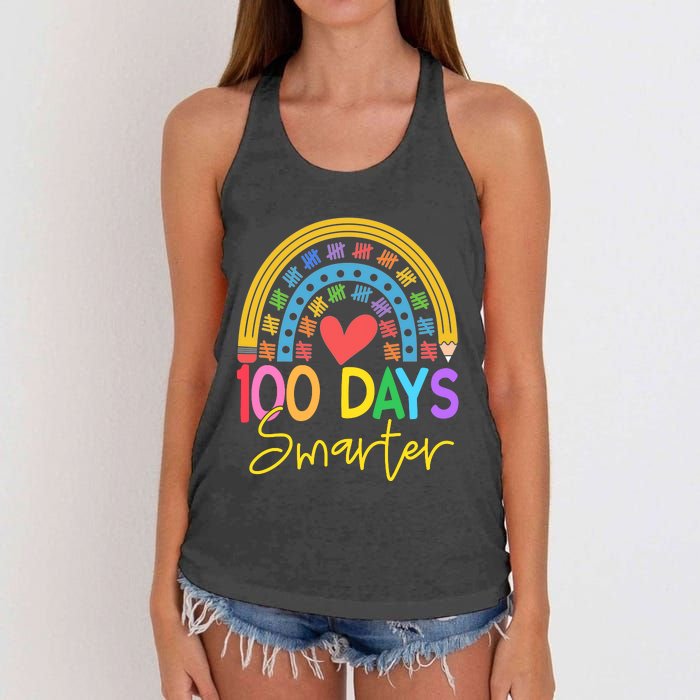 100 Days Smarter Rainbow Women's Knotted Racerback Tank