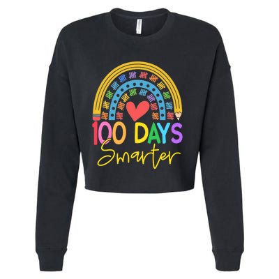 100 Days Smarter Rainbow Cropped Pullover Crew