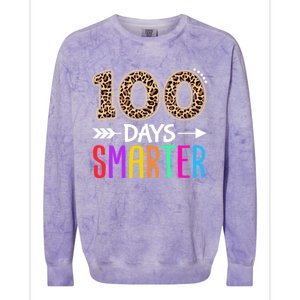 100 Days Smarter Kindergarten Child 100th Day Of School Colorblast Crewneck Sweatshirt