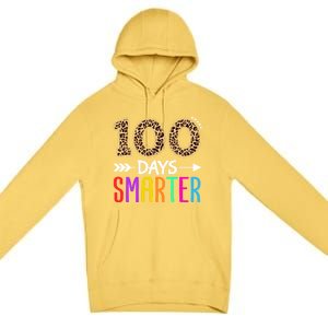 100 Days Smarter Kindergarten Child 100th Day Of School Premium Pullover Hoodie