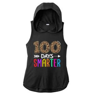 100 Days Smarter Kindergarten Child 100th Day Of School Ladies PosiCharge Tri-Blend Wicking Draft Hoodie Tank