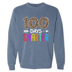 100 Days Smarter Kindergarten Child 100th Day Of School Garment-Dyed Sweatshirt