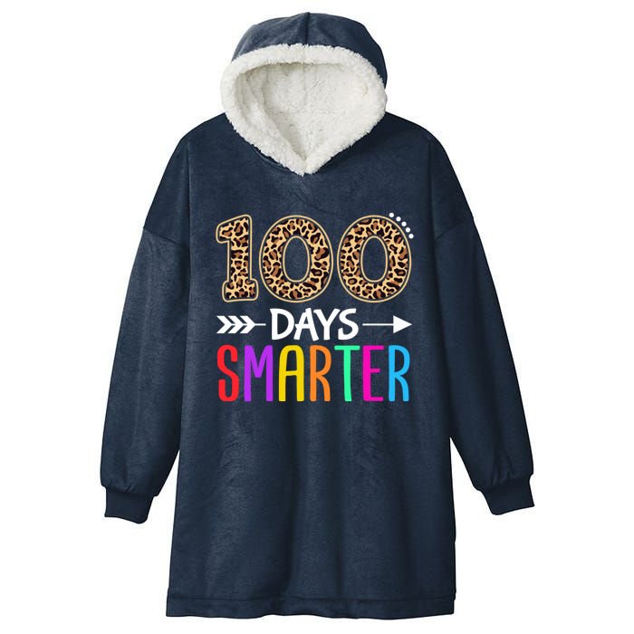 100 Days Smarter Kindergarten Child 100th Day Of School Hooded Wearable Blanket