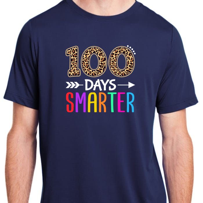 100 Days Smarter Kindergarten Child 100th Day Of School Adult ChromaSoft Performance T-Shirt