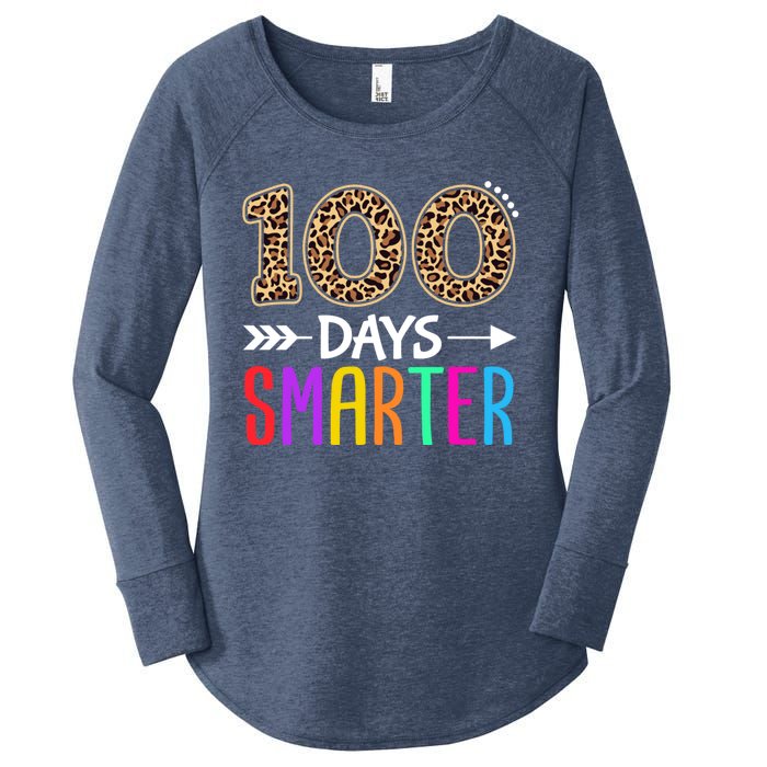 100 Days Smarter Kindergarten Child 100th Day Of School Women's Perfect Tri Tunic Long Sleeve Shirt