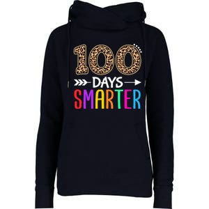 100 Days Smarter Kindergarten Child 100th Day Of School Womens Funnel Neck Pullover Hood