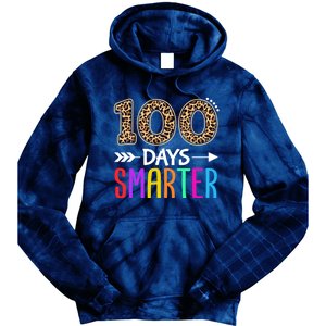 100 Days Smarter Kindergarten Child 100th Day Of School Tie Dye Hoodie