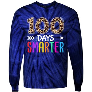 100 Days Smarter Kindergarten Child 100th Day Of School Tie-Dye Long Sleeve Shirt