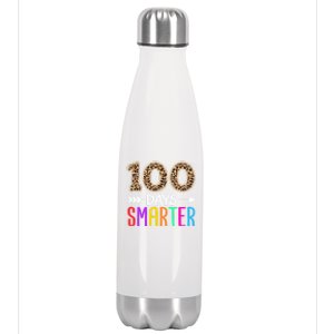 100 Days Smarter Kindergarten Child 100th Day Of School Stainless Steel Insulated Water Bottle