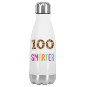 100 Days Smarter Kindergarten Child 100th Day Of School Stainless Steel Insulated Water Bottle