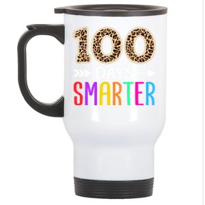 100 Days Smarter Kindergarten Child 100th Day Of School Stainless Steel Travel Mug